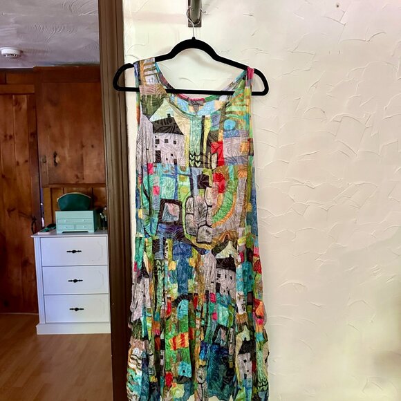 NWT Shana Crinkle Tank Long Bubble Dress - Picture 5 of 10